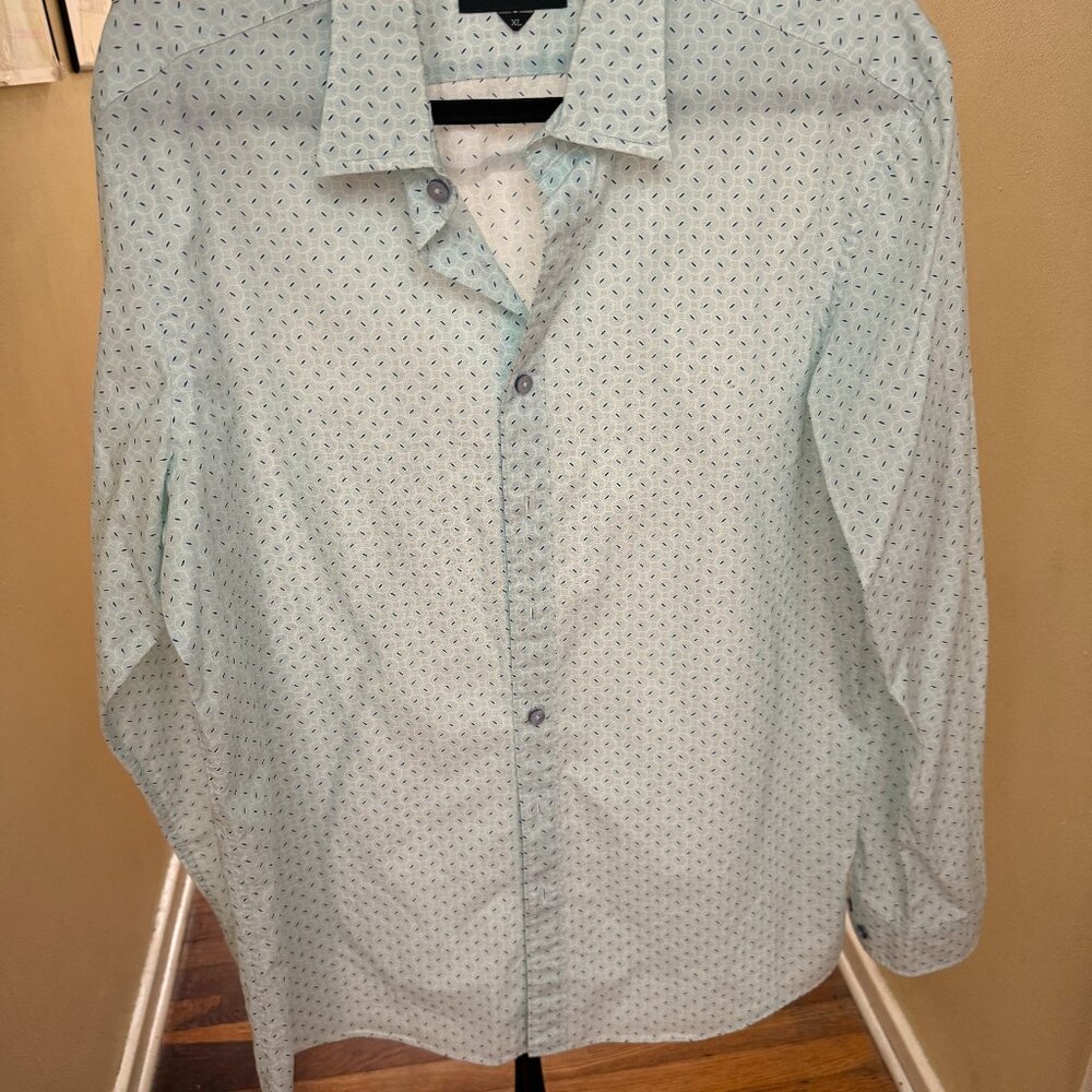RODD & GUNNNWOT LONG SLEEVE POLO SHIRTSZ XL WOVEN IN ITALY SPORT FIT - Picture 1 of 3